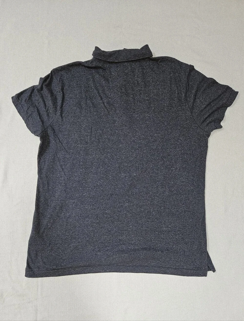 Men's Banana Republic Heathered Navy Polo Shirt with Chest Pocket